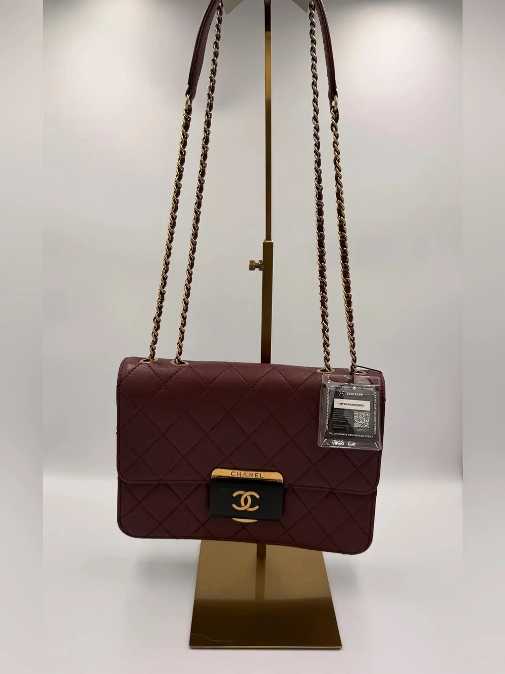 Chanel Beauty Lock Quilted Flap — Burgundy